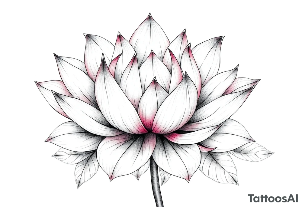 Crazy new school blooming lotus flowers tattoo idea