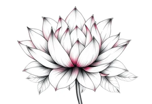 Crazy new school blooming lotus flowers tattoo idea