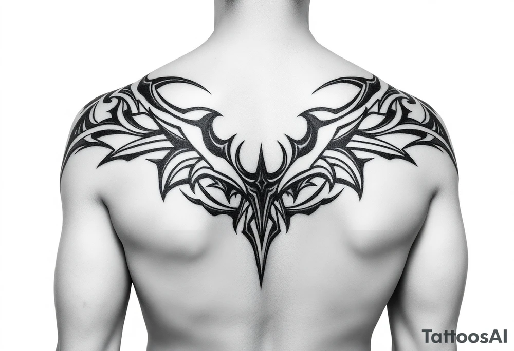 Bold Tribal half sleeve tattoo idea