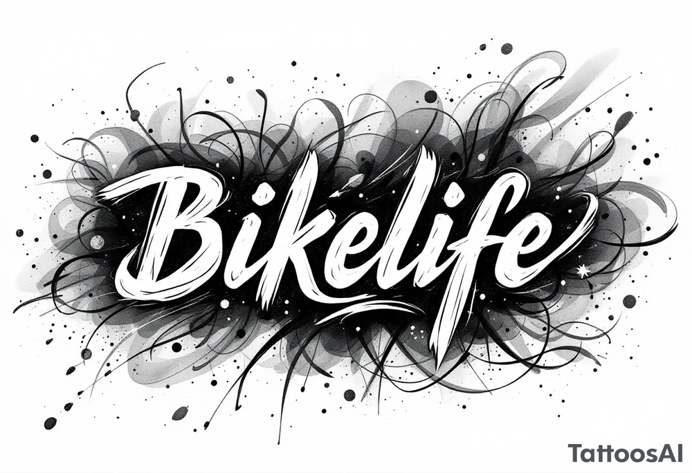 Bikelife tattoo simple text only tattoo idea
