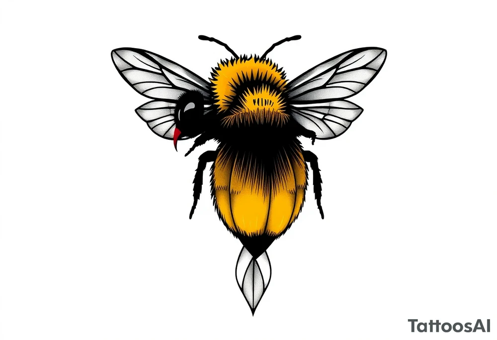 Cute bumblebee tattoo idea