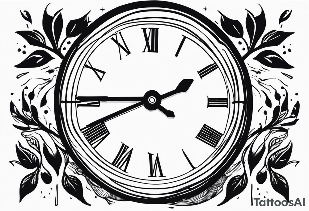 a watch falling to the dark tattoo idea