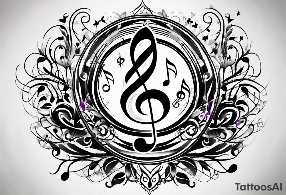 music notes tattoo idea