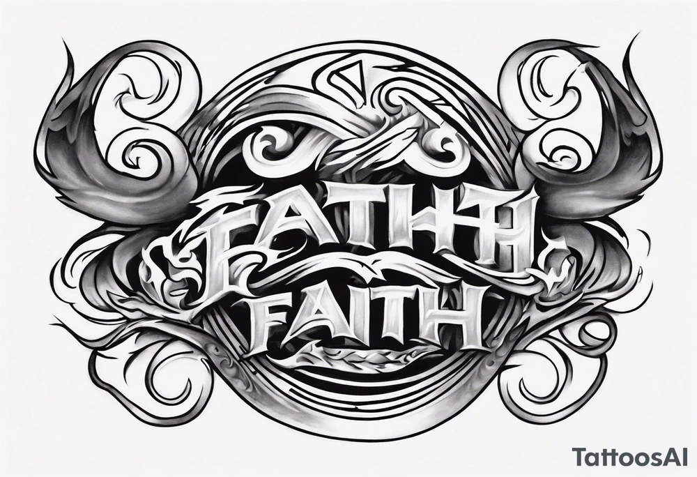 Horizontal inner bicep tattoo. “walk by faith, not by sight” modern tattoo tattoo idea