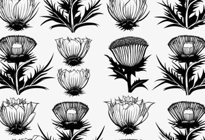 flower of Scotland thistle tattoo idea