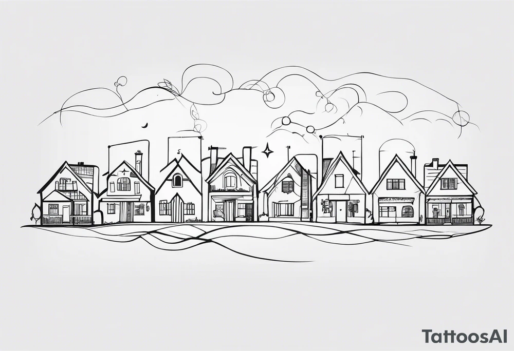 each house is a different world tattoo idea