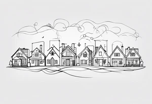 each house is a different world tattoo idea