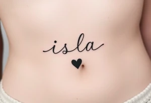 isla with a heart at the end tattoo idea
