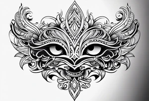Water flowing tribal designed tattoo tattoo idea