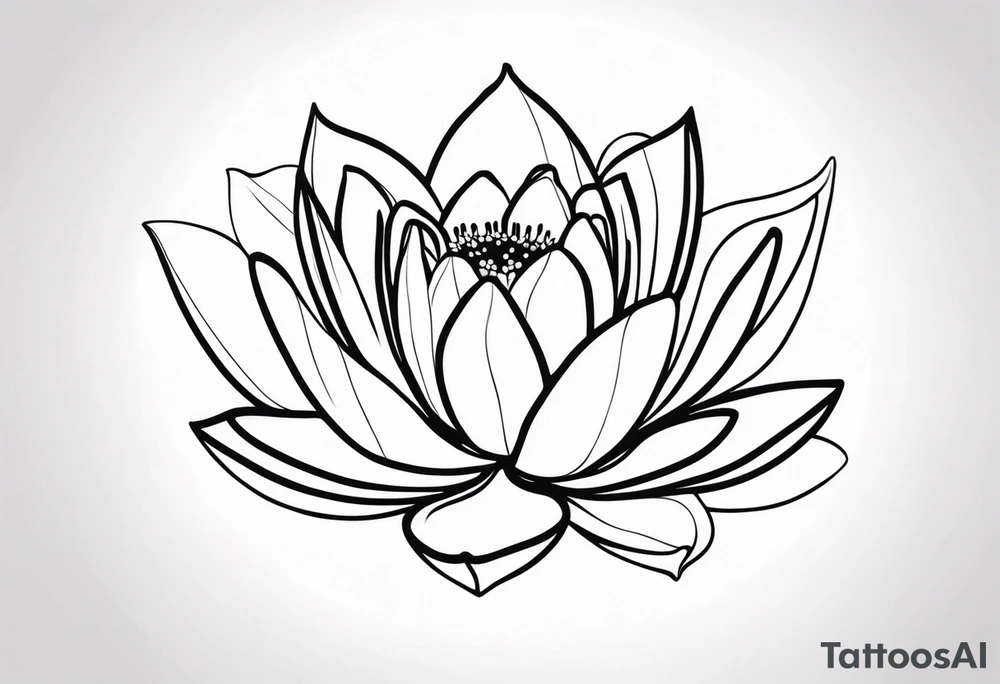 water lilly outline tattoo idea