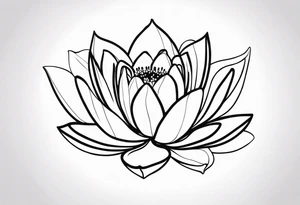 water lilly outline tattoo idea