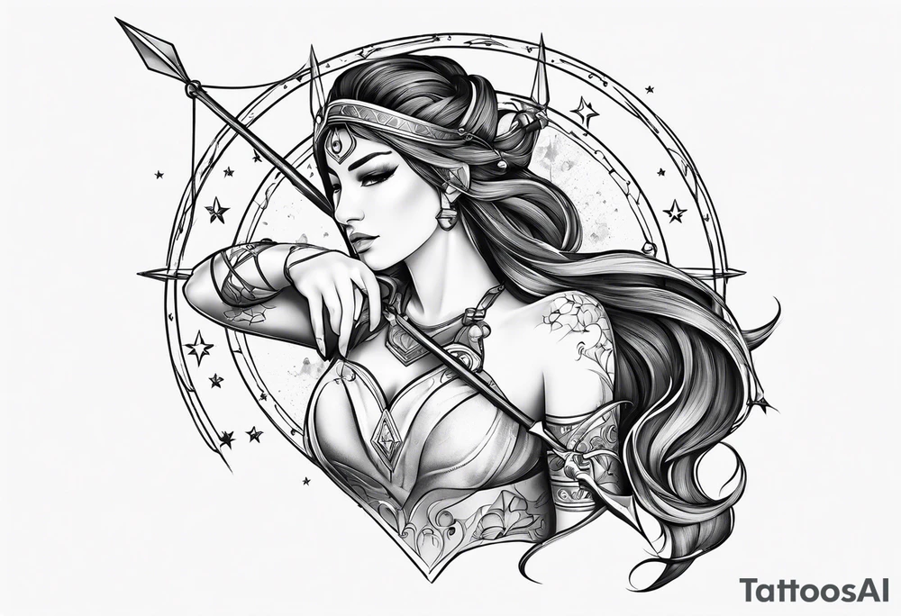 Sagittarius constellation tattoo idea