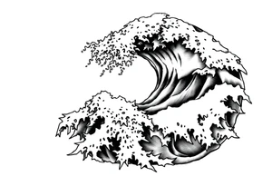 Roaming waves tattoo idea