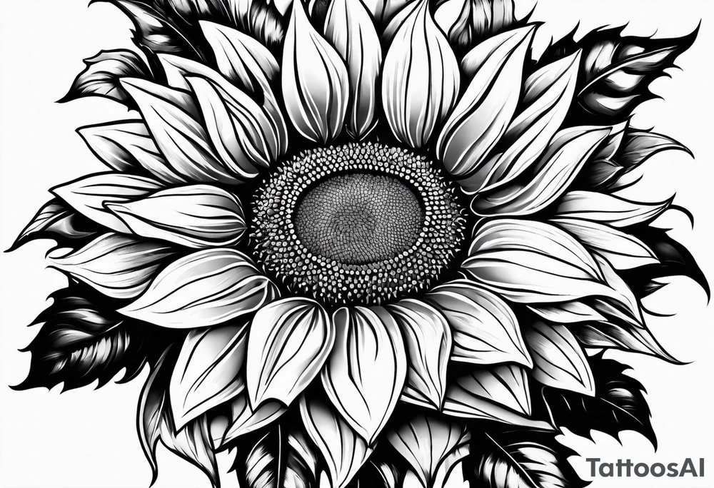 sunflower tattoo idea