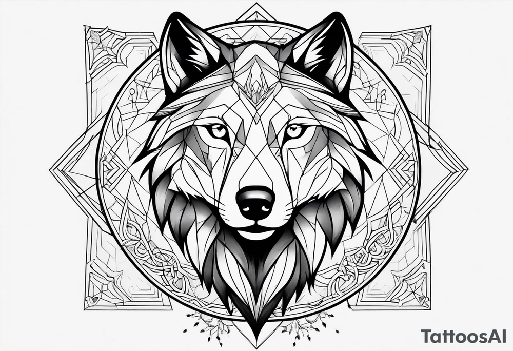 a wolf tattoo idea