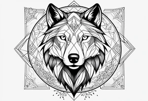 a wolf tattoo idea