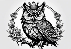 king evil owl tattoo idea