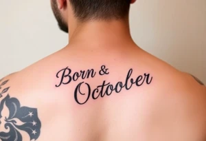 Kody n Whitney lettering and designs
Born may and October tattoo idea