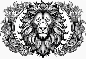 heraldic lion tattoo idea