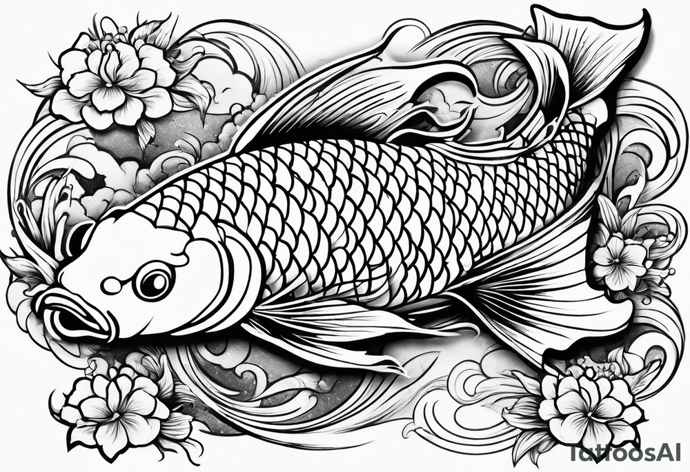 a koi fish tattoo idea