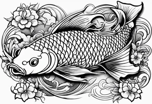 a koi fish tattoo idea