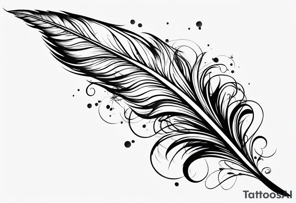 feather falling tattoo idea