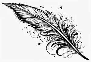 feather falling tattoo idea