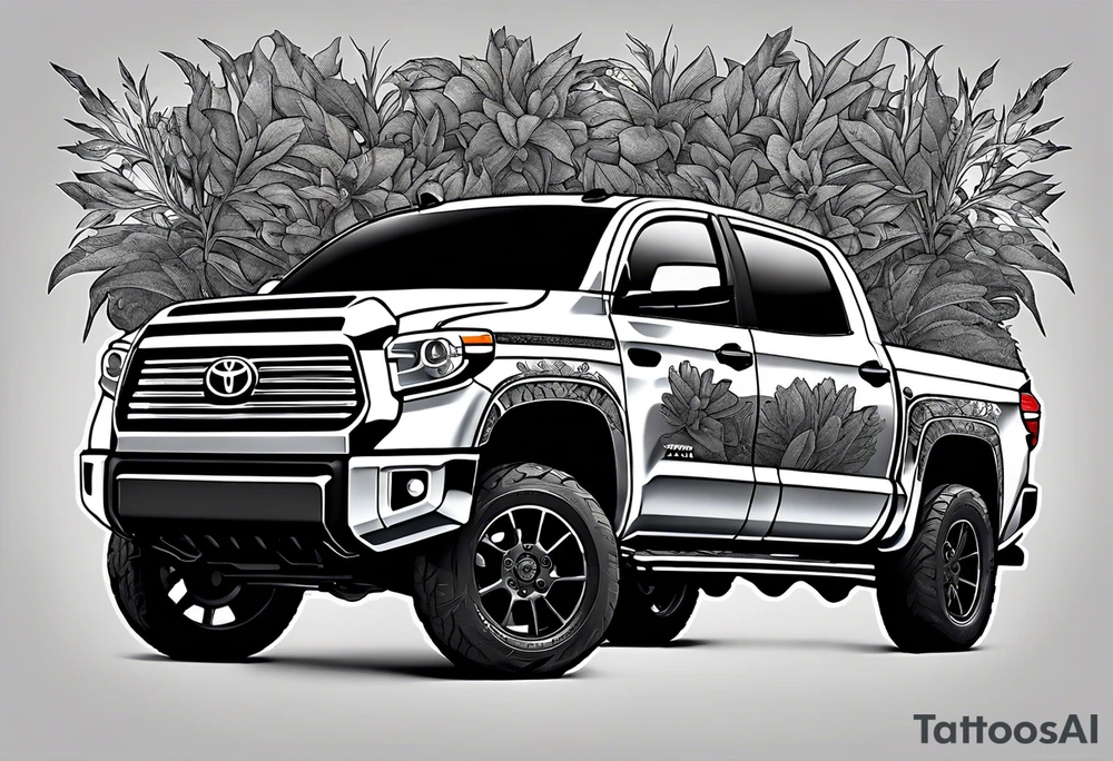 2015 toyota tundra gray lowered into the weeds tattoo idea