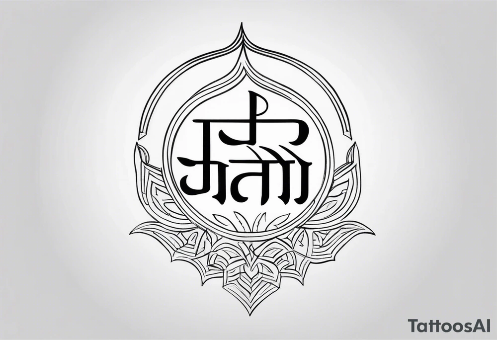 Tattoo ਨਿਰਭਉ ਨਿਰਵੈਰ written in Gurmukhi written text. tattoo idea