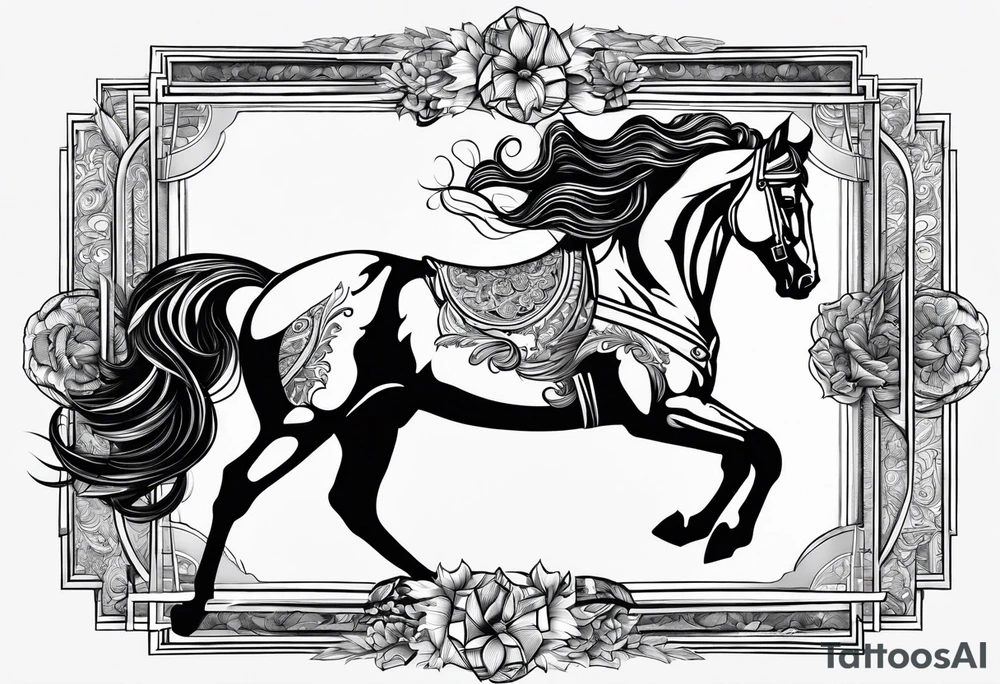 Cavalo correndo tattoo idea