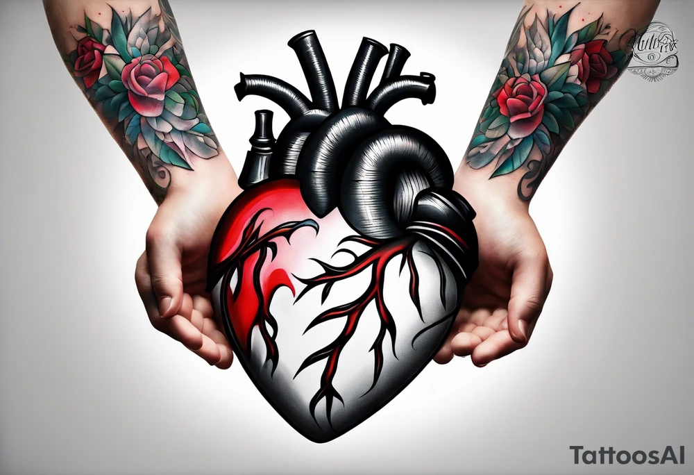 heart hands tattoo idea