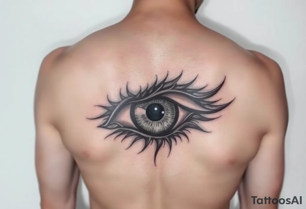 Powerful eye tattoo idea