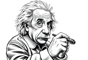 Einstein using at a bank tattoo idea