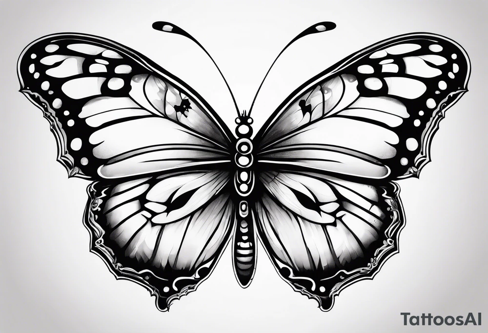 book butterfly tattoo idea