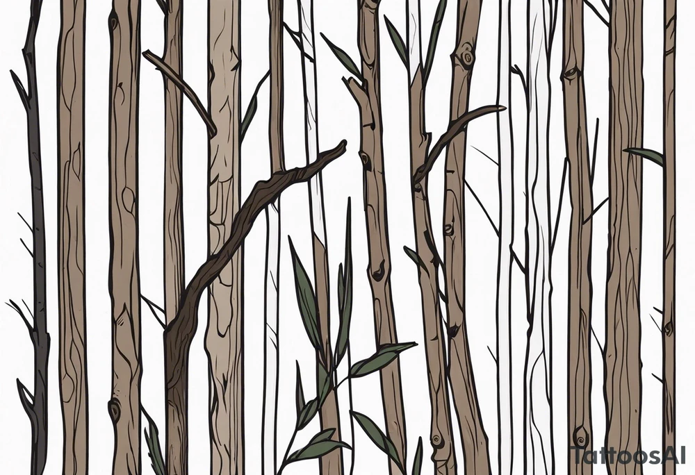 Driftwood sticks tattoo idea