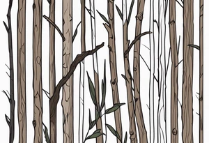 Driftwood sticks tattoo idea