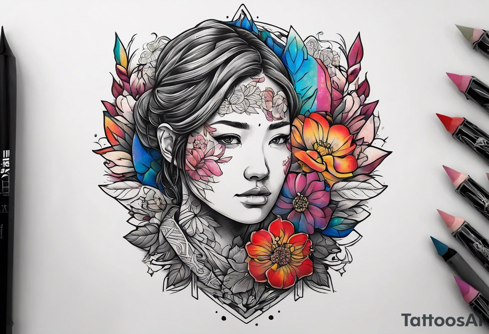 Last of Us tattoo that incorporates Pride colors. No characters! tattoo idea