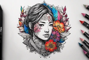 Last of Us tattoo that incorporates Pride colors. No characters! tattoo idea