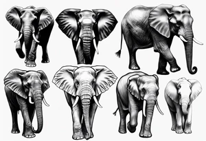realistisc elephant tattoo idea