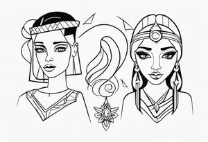 Nome Cleo e Carlos de forma criativa tattoo idea