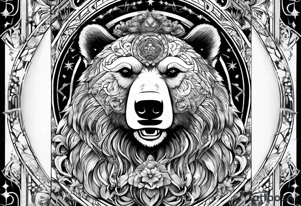 The fool tarot as a bear tattoo idea