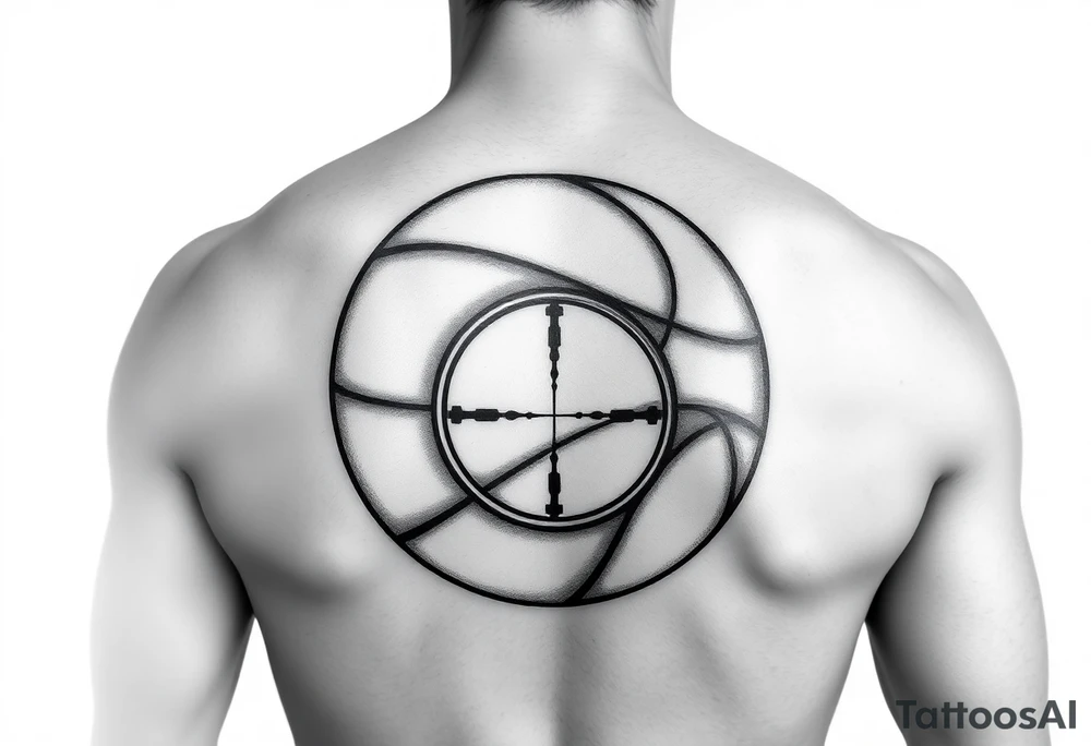 A basketball with a sniper scope reticle
inside tattoo idea A basketball with a sniper scope reticle
inside tattoo idea