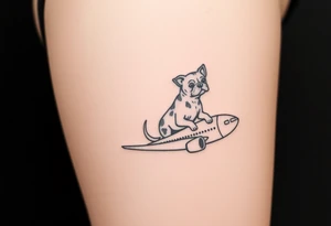 two dogs on an airplane tattoo idea