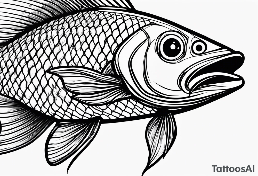 Fish made out of the Forrest eating earth tattoo idea