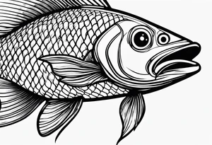 Fish made out of the Forrest eating earth tattoo idea
