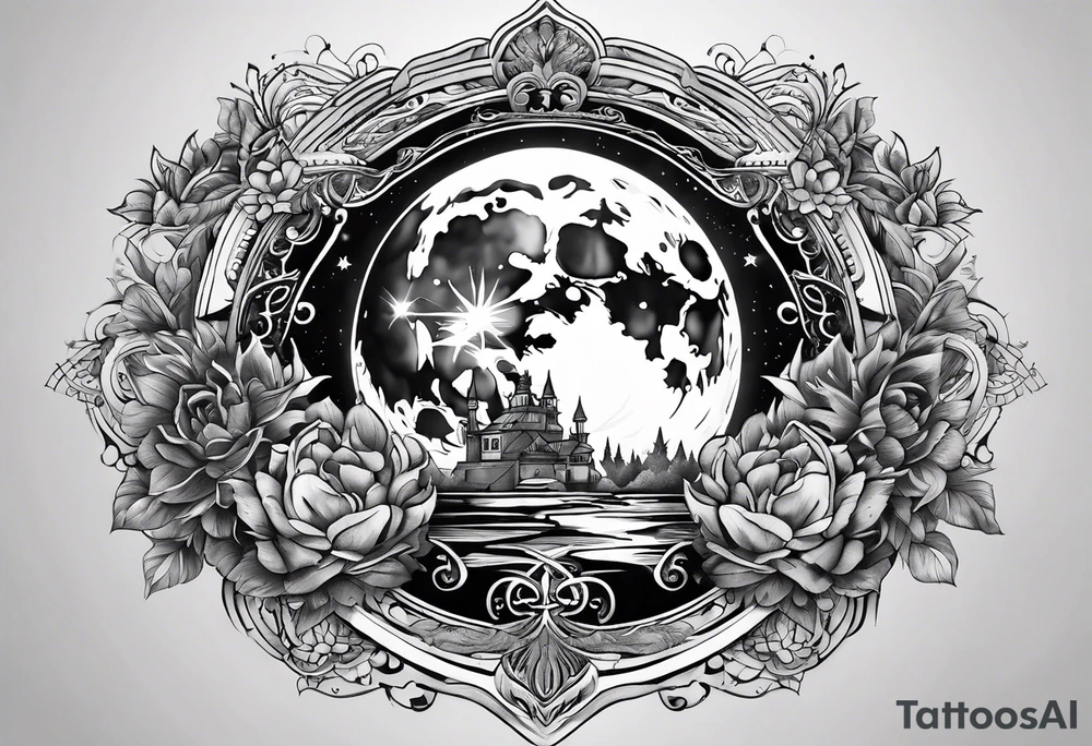 sacred moon tattoo idea