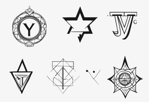 I want a minimal tattoo with combination of the letters Y and D tattoo idea