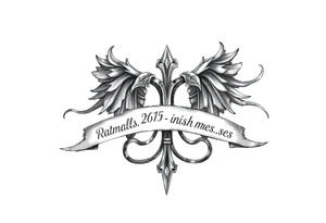 Irish family symbol with daughters names tattoo idea