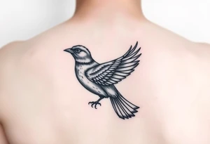 Red bird tattoo idea