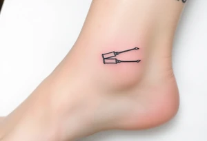 Mermaid tail with elbow crutches tattoo idea